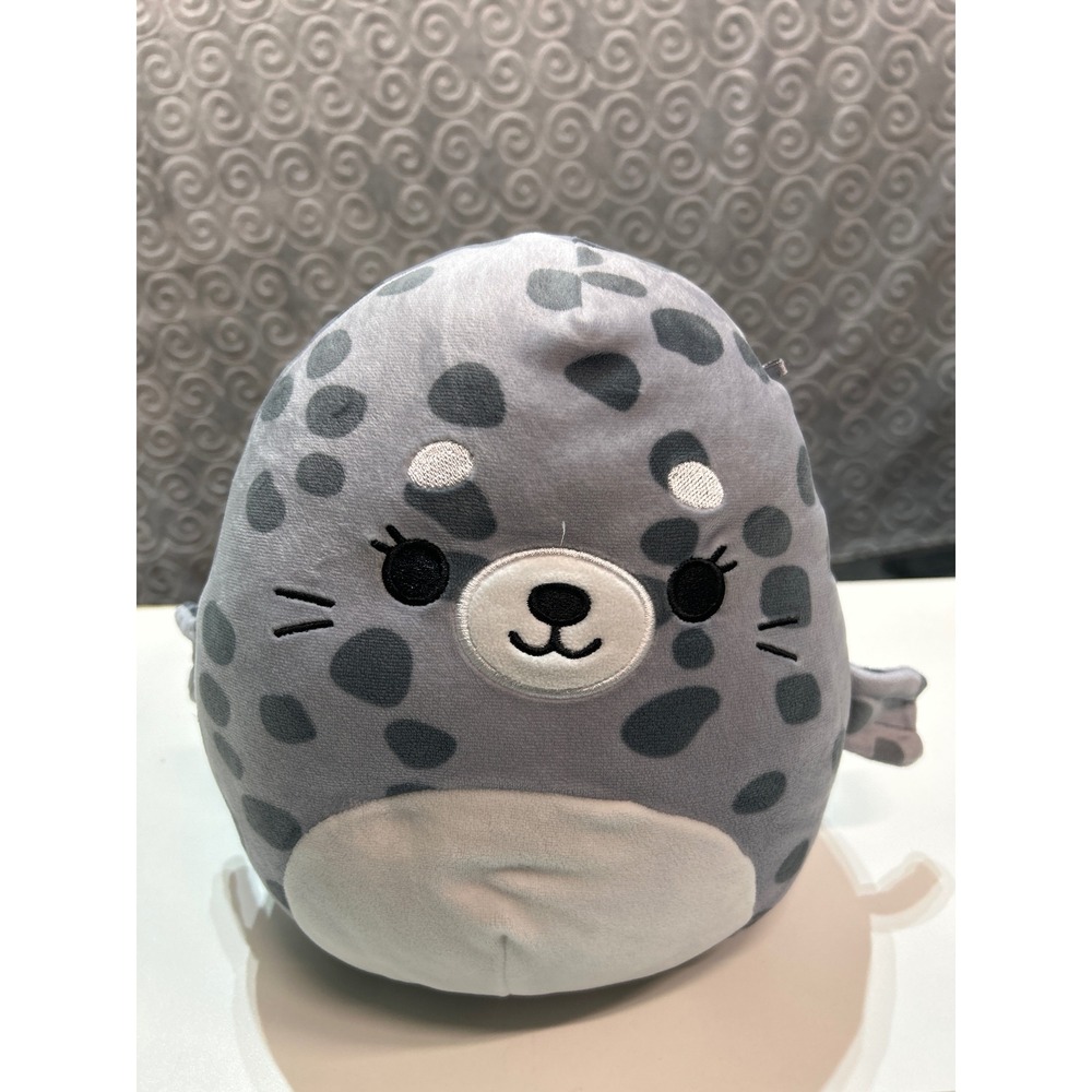 Squishmallow Seal Plush Gray Spotted‎ Stuffed Animal Toy